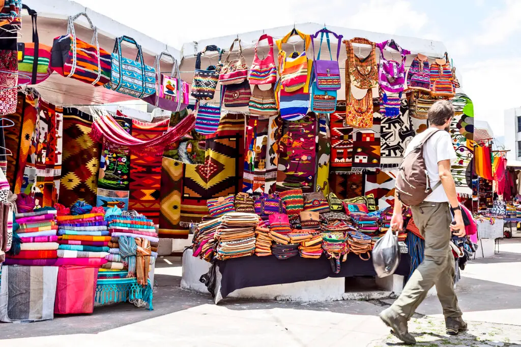 Otavalo's vibrant market is one of the best places to visit in Ecuador.